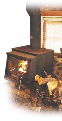 Cabin Fireplace