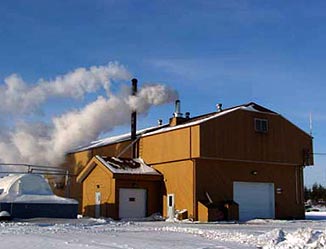 A rural powerplant in winter